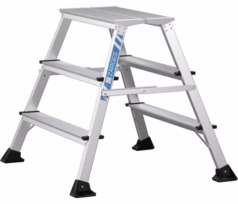 Zarges klappbares Arbeitspodest XLstep P (2 x 3 Stufen, 60 x 30 cm)