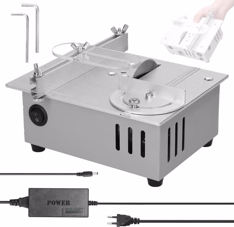 Segatrice da tavolo multifunzionale, 96 W, segatrici da tavolo elettriche, uso domestico, lama per il fai da te, regolabile in altezza, utensile da taglio, macchina per la lavorazione del legno