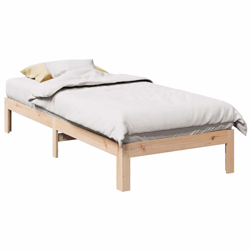 vidaXL Giroletto in legno massello di pino non trattato marrone L/P/H: 200 x 90 x 30 cm