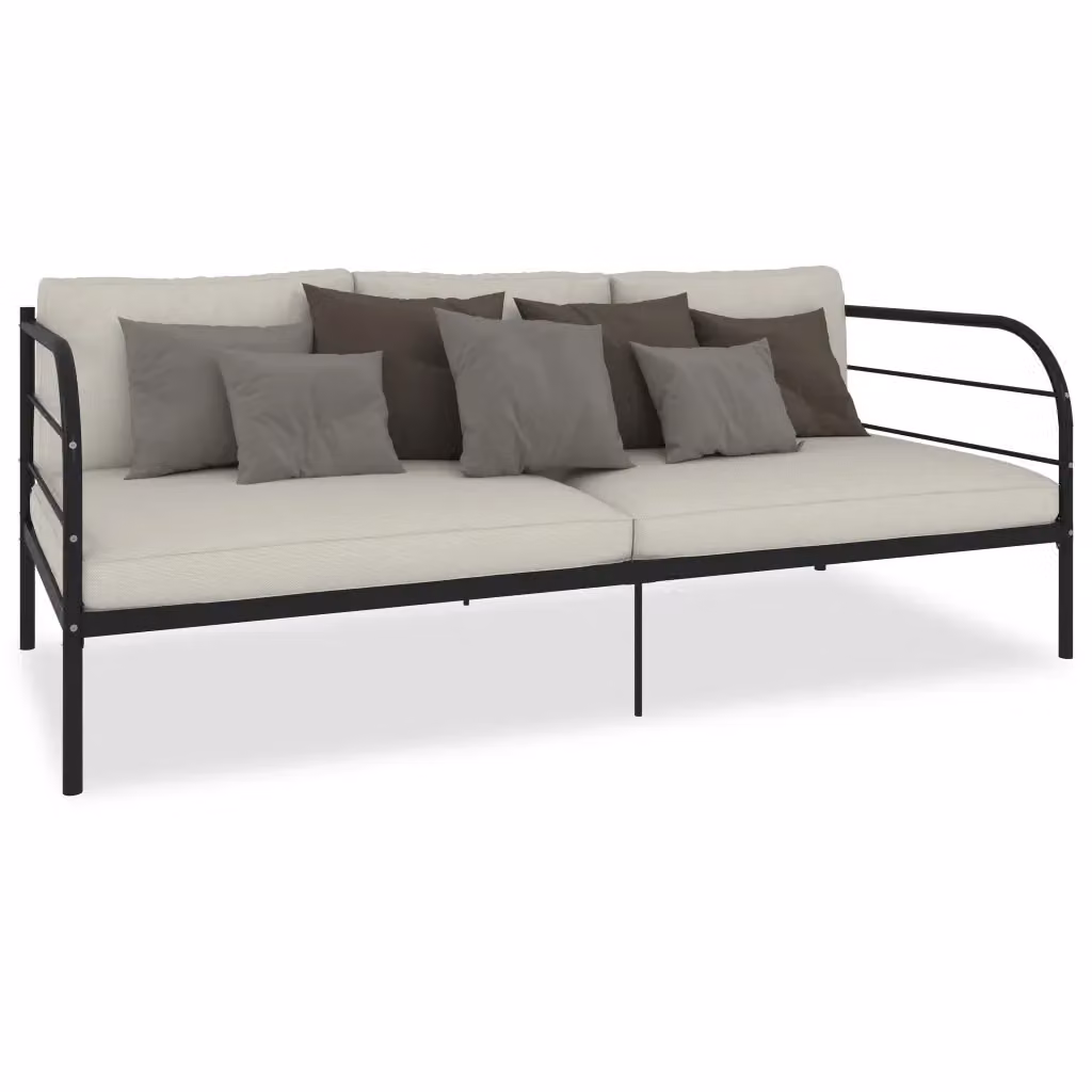 Telaio per divano letto singolo in metallo nero Design In con doghe fisse – 2