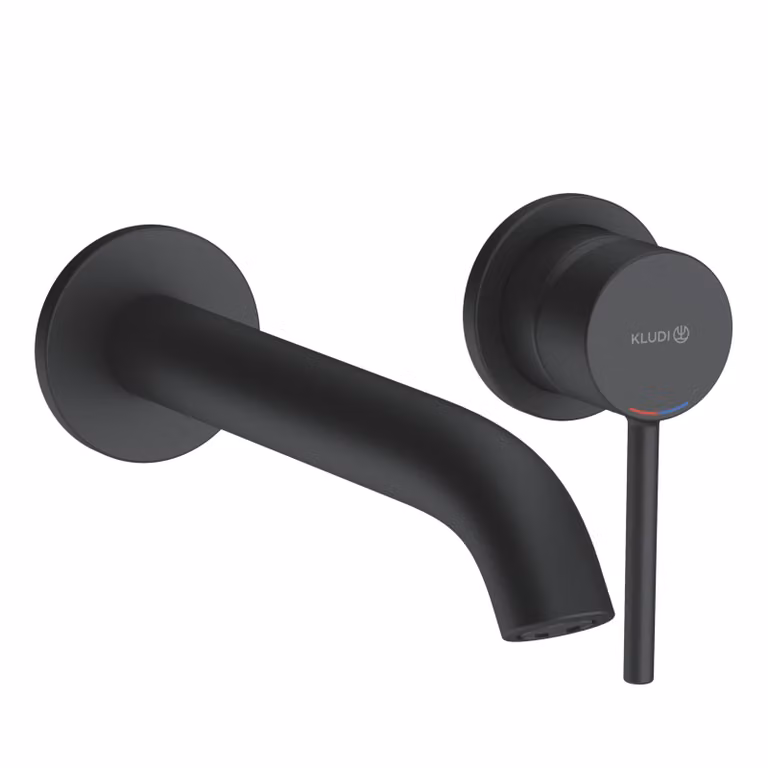 KLUDI BOZZ Mitigeur monocommandé mural encastré pour lavabo à deux trous, saillie 230mm, 382453976, 382453976