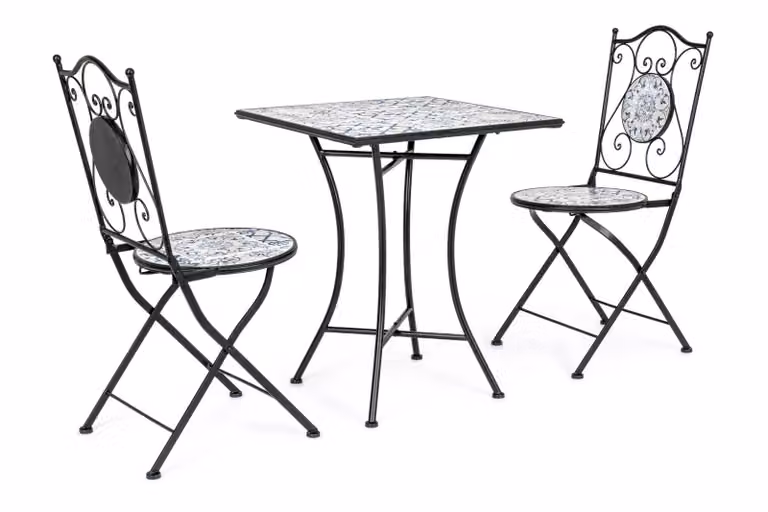 Set ERICE tavolo e 2 sedie pieghevoli