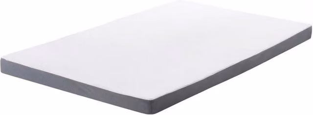 Materasso in schiuma comfort foam BELIANI con rivestimento rimovibile bianco e grigio L/P: 200 x 90 cm