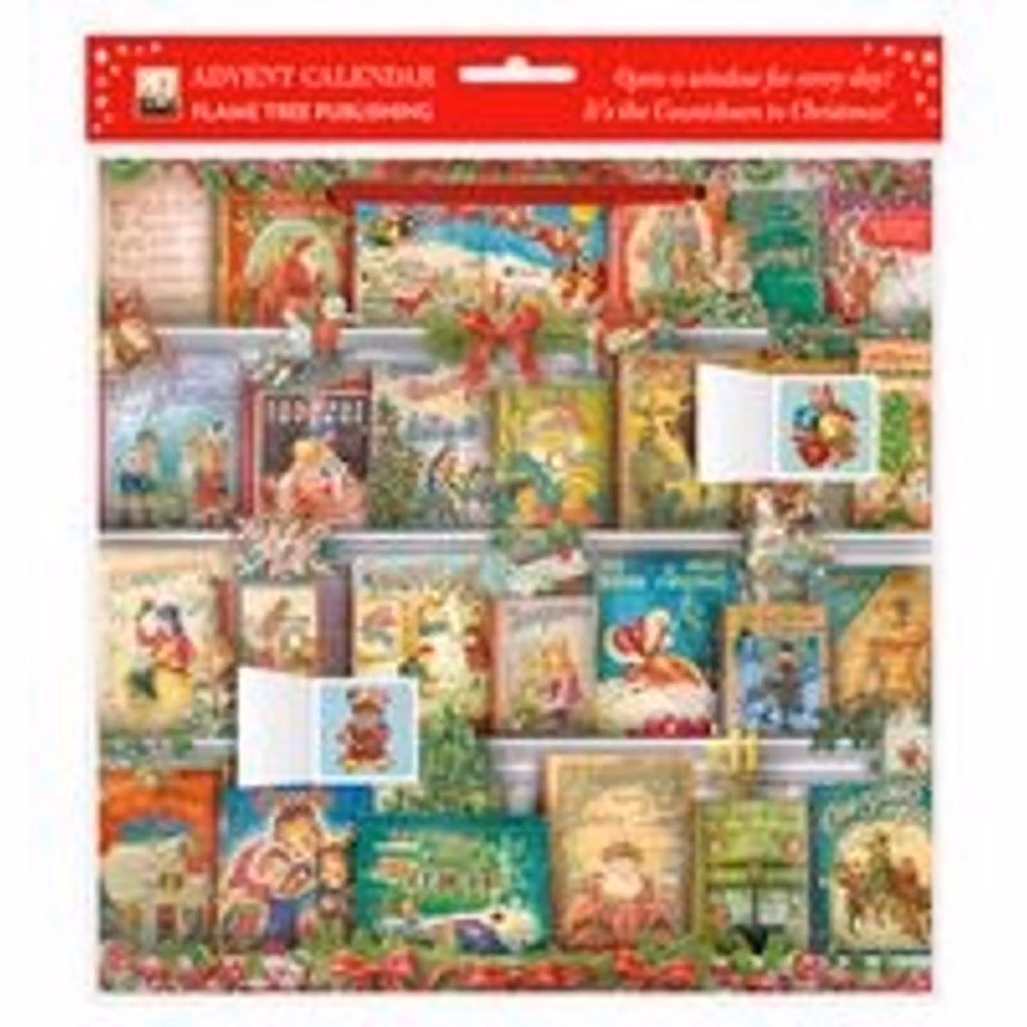 Calendario dell'Avvento a tema natalizio per librerie (con adesivi)