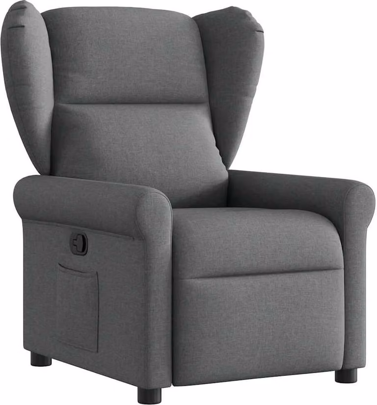 Poltrona Reclinabile in Tessuto Grigio Scuro