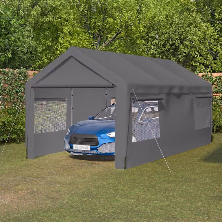Tenda garage 3x6 metri con telo impermeabile e protezione UV
