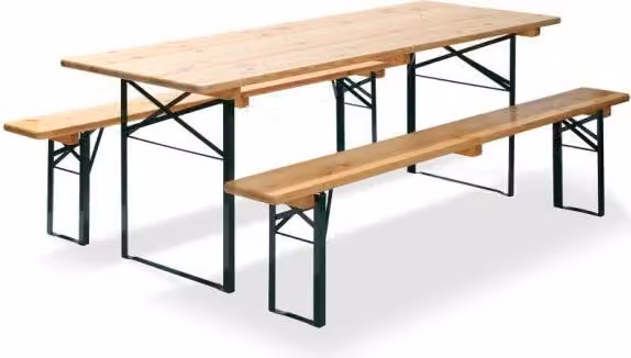 Fiesta - set da birreria pieghevole con tavolo 80 cm 1 pezzo