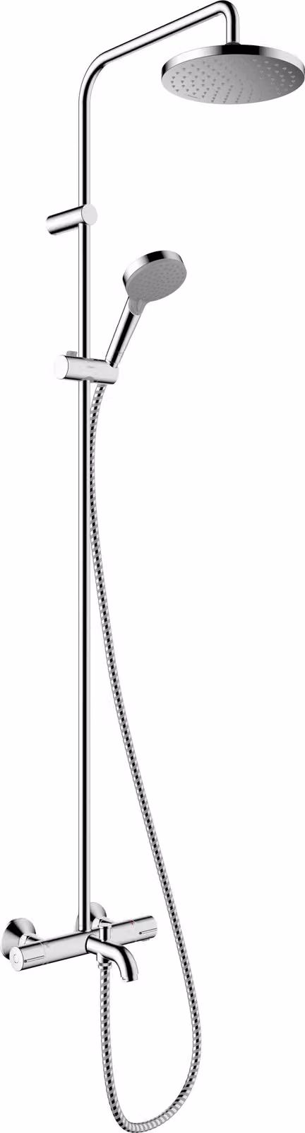 hansgrohe Vernis Blend Système de douche 200 1 jet avec thermostat de baignoire chrome, 26274000, 26274000