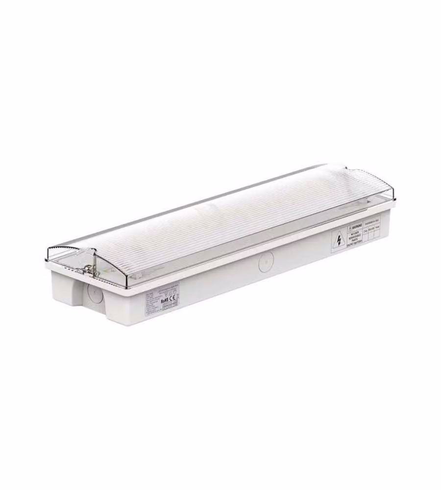 Lampada di emergenza LED V-TAC da 3W con pulsante di autotest, luce bianca fredda 6400K, colore bianco