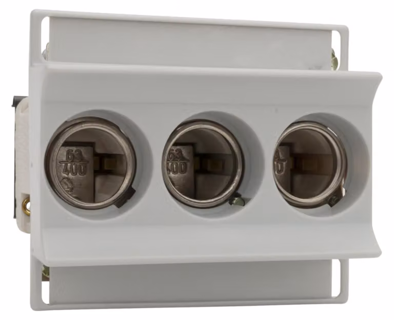 NEOZED portafusibile D02, 63 A, 3 poli - Base portafusibile non irradiante 3xD02 63 A 01731.472000