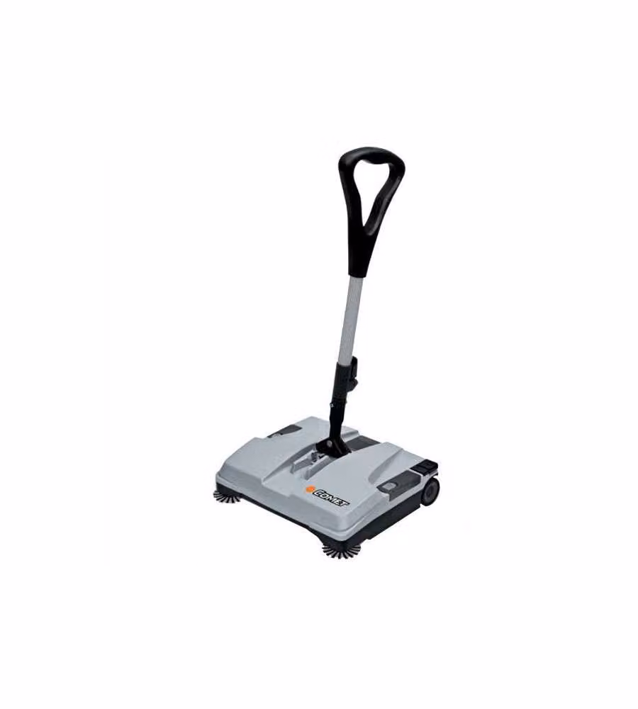 Spazzatrice a batteria Comet CSW375B con manico regolabile, colore nero e grigio
