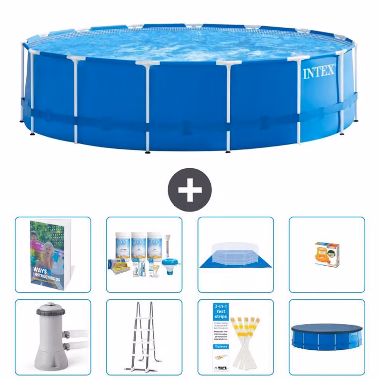 Piscina autoportante rettangolare - 457x122 cm - 7 pezzi - Modello S548
