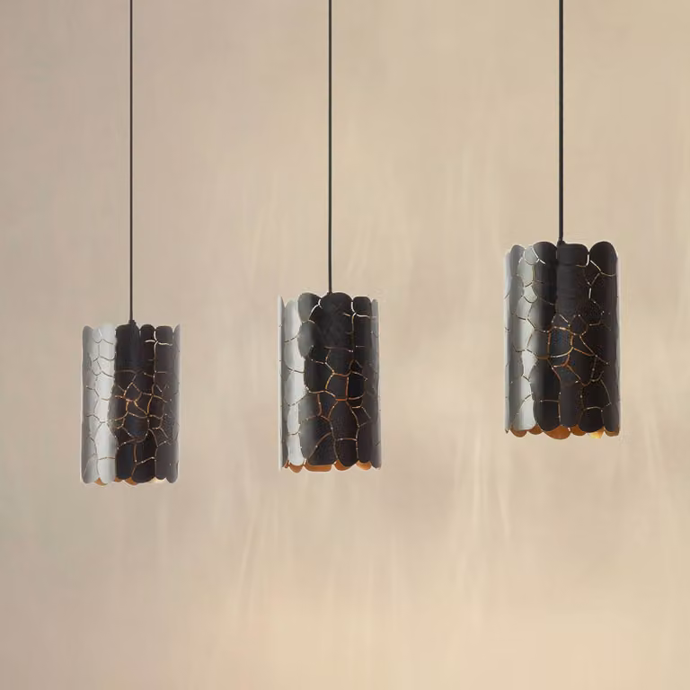 Lampada a sospensione Aralena Lindby, dimmerabile, Nero, Soggiorno / Sala da pranzo, Metallo, Moderno, Lampada a sospensione