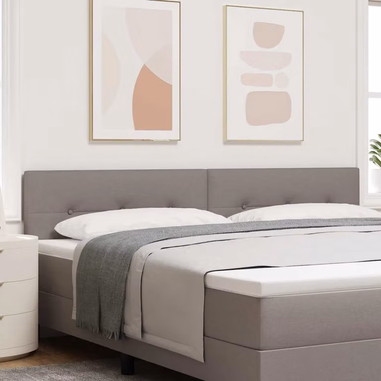 Testiera Letto Moderna vidaXL in Tessuto con Illuminazione LED e Porta USB, Beige o Grigio
