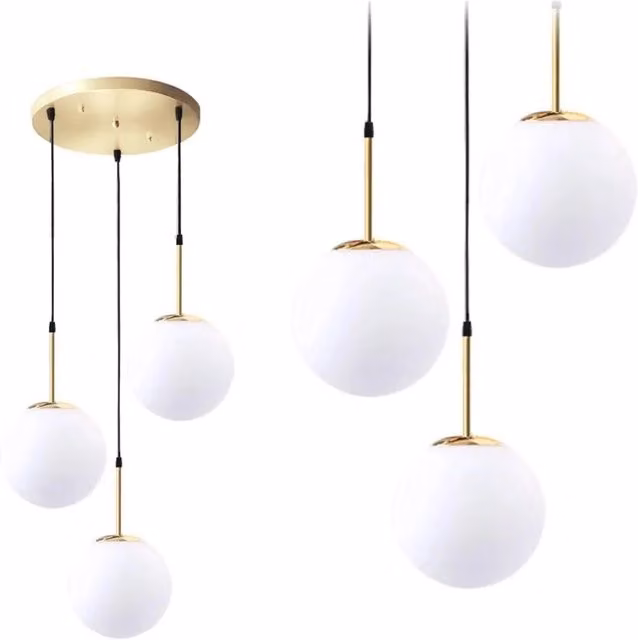 Lampada da soffitto moderna Toolight in metallo e vetro color argento cromo