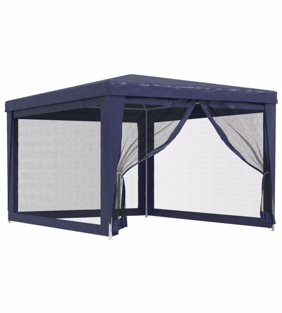Tenda per feste vidaXL blu con struttura in metallo e base piatta