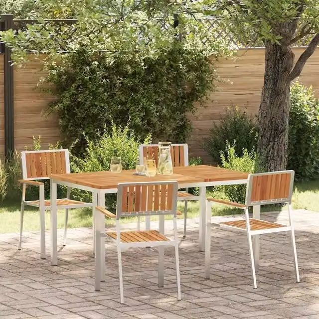 Set da pranzo per esterni 5 pz 150 x 90 x 75 cm 3334791