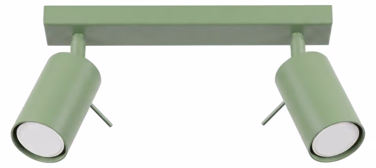Lampada da soffitto RING 2 salvia 2xGU10 10W acciaio 16x6x30 cm Sollux Lighting