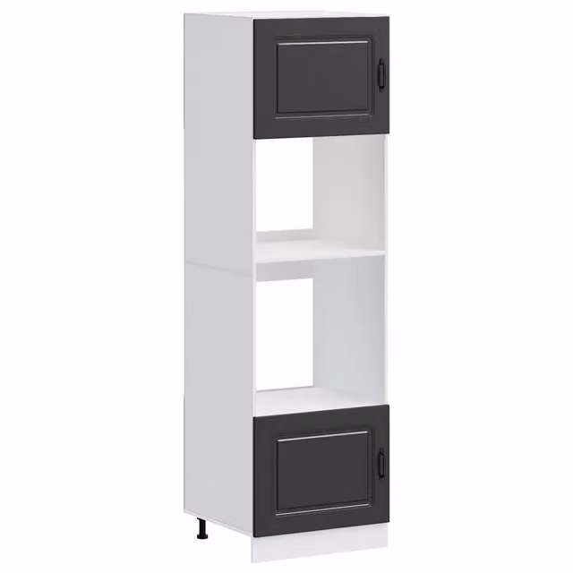 Pensile da cucina | Armadi Forno 2 pz Kalmar Neri in Legno Multistrato
