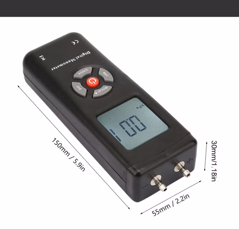 Manometro digitale TL100 – Misuratore di pressione differenziale portatile