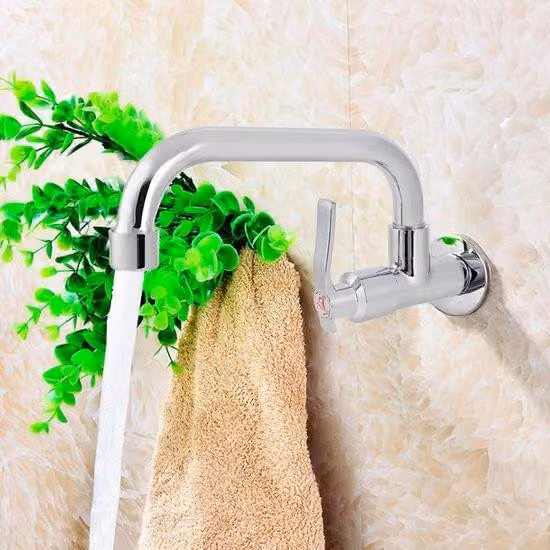 Rubinetto per acqua fredda a parete per cucina e bagno - Acciaio inossidabile (G1/2 pollice, tipo A, 25 cm)