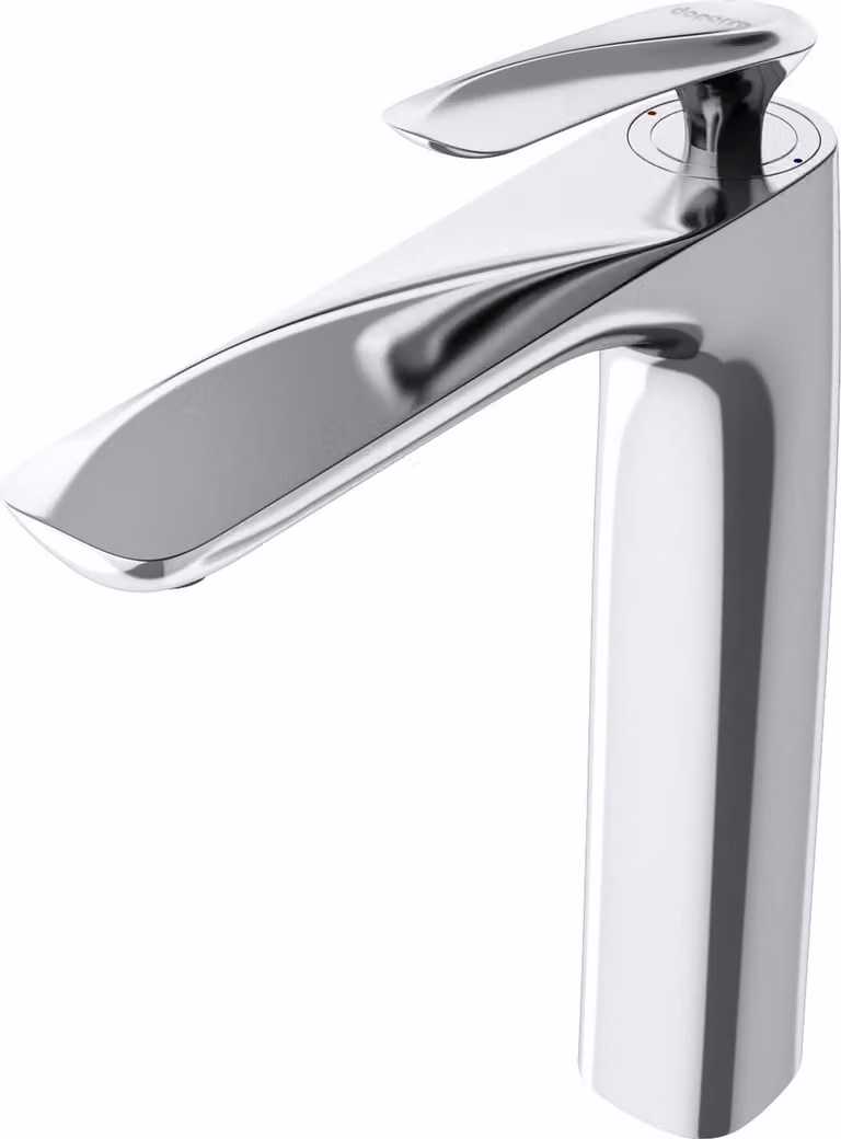 doporro Rubinetto Bagno Miscelatore per Lavabo Caldo e Freddo Regolabile Miscelatore Monocomando 28cm WAM-7201 Argento