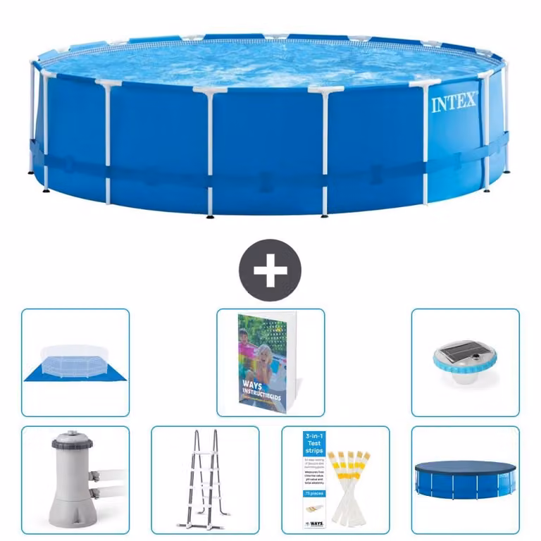 Piscina autoportante rettangolare - 457x122 cm - composta da 6 parti - modello S596