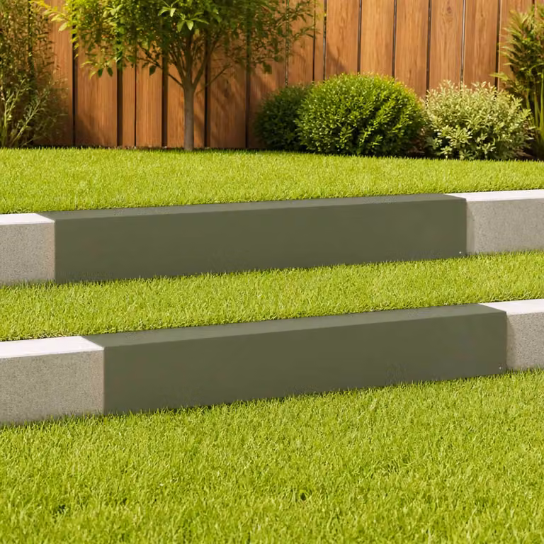 Set di 2 profili di copertura per giardino vidaXL in acciaio, disponibili nei colori verde o grigio, L 100 x P 15 x H 15 cm