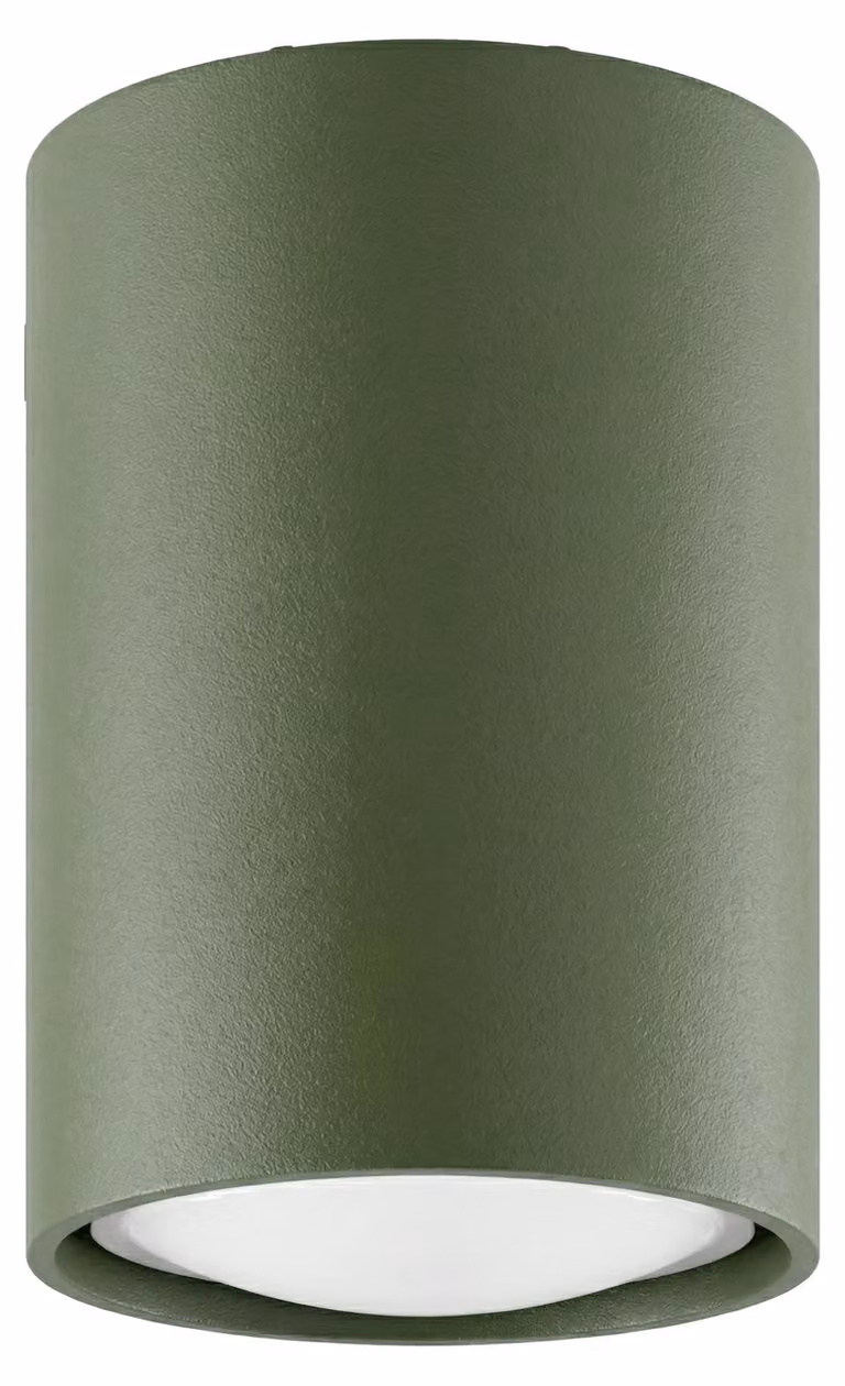 Plafoniera LAGOS 10 verde oliva 1xGU10 10W acciaio 10x6x6 cm Sollux Lighting