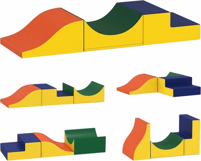 Set di 3 pezzi in schiuma per arrampicata e gattonamento Minimal Giallo – 1