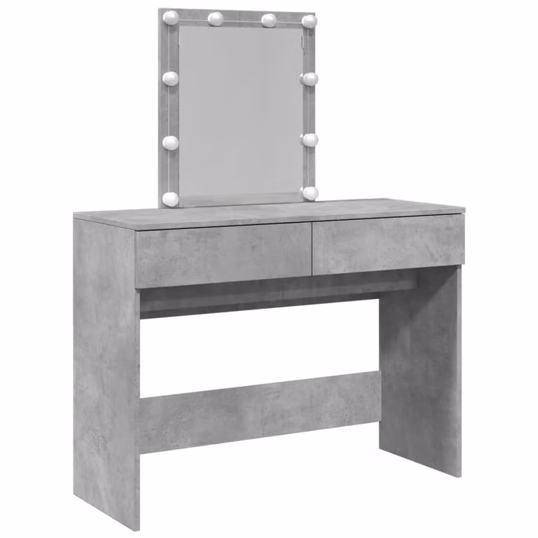 Toeletta con LED Grigio Cemento 100x40x130 cm