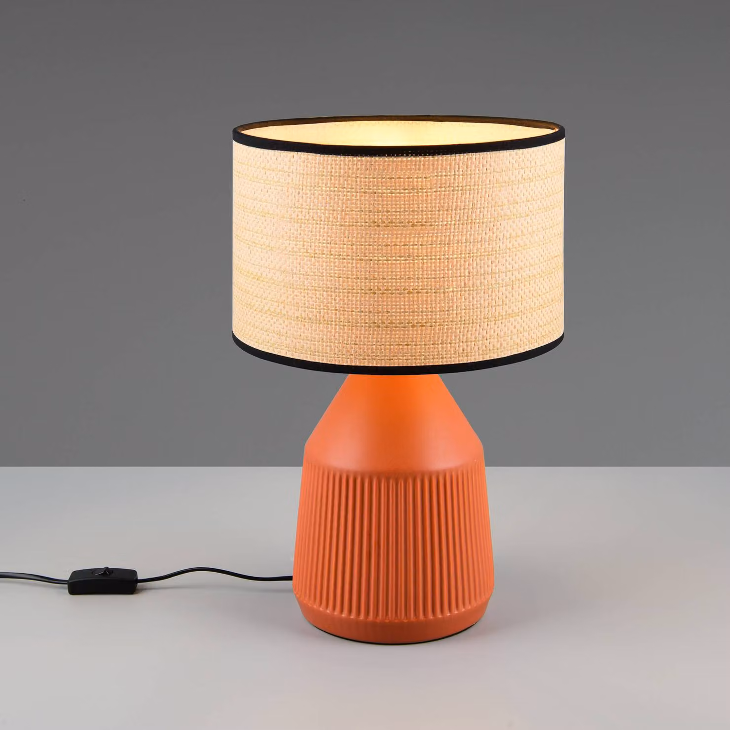 Reality Leuchten Lampada da tavolo Formentera, Marrone / Ruggine, Soggiorno / Sala da pranzo, Ceramica, Lampada da tavolo
