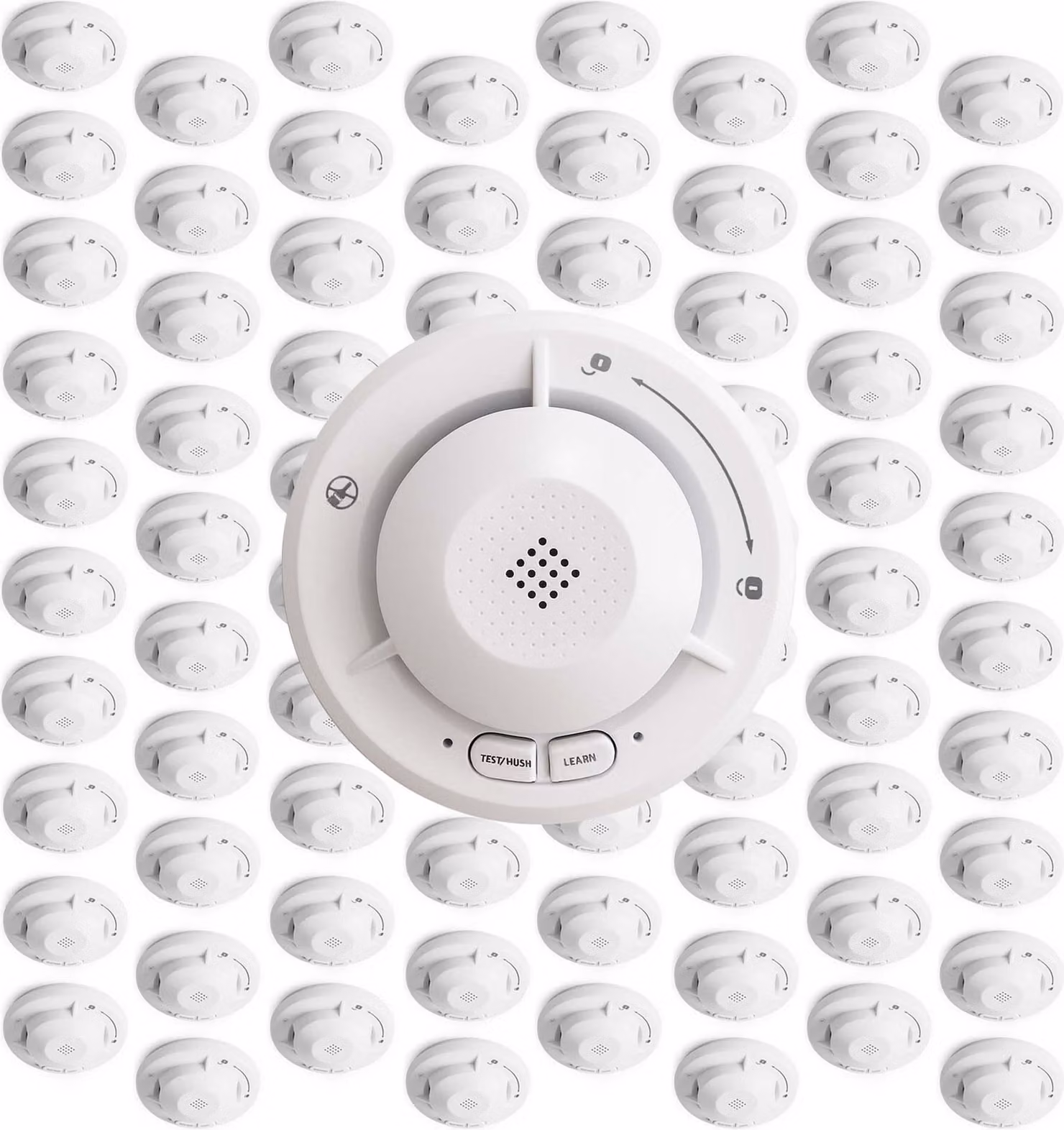 Rivelatore di fumo Wiltec in rete 80x con batteria di 10 anni e tecnologia wireless Rivelatore di incendio fotoelettrico con allarme da 85 dB per un'efficace protezione antincendio in appartamenti e case
