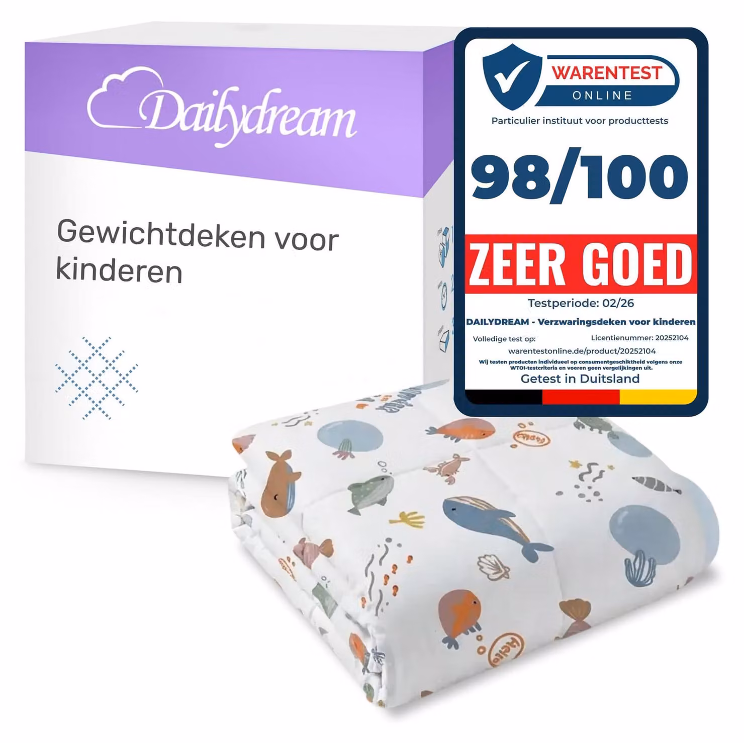 Coperta ponderata per bambini, dimensioni 104x150 cm, peso 3,2 kg, motivo safari, 100% cotone