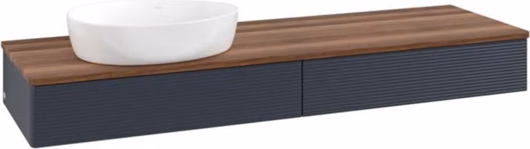 V&B Mobiletto con struttura frontale Antao 160x50cm, WBP colore w. wal, md bl. m Lac