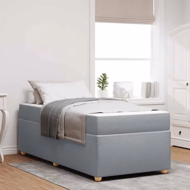 Struttura del letto-Giroletto Grigio chiaro 90 x 200 cm Tessuto 794290