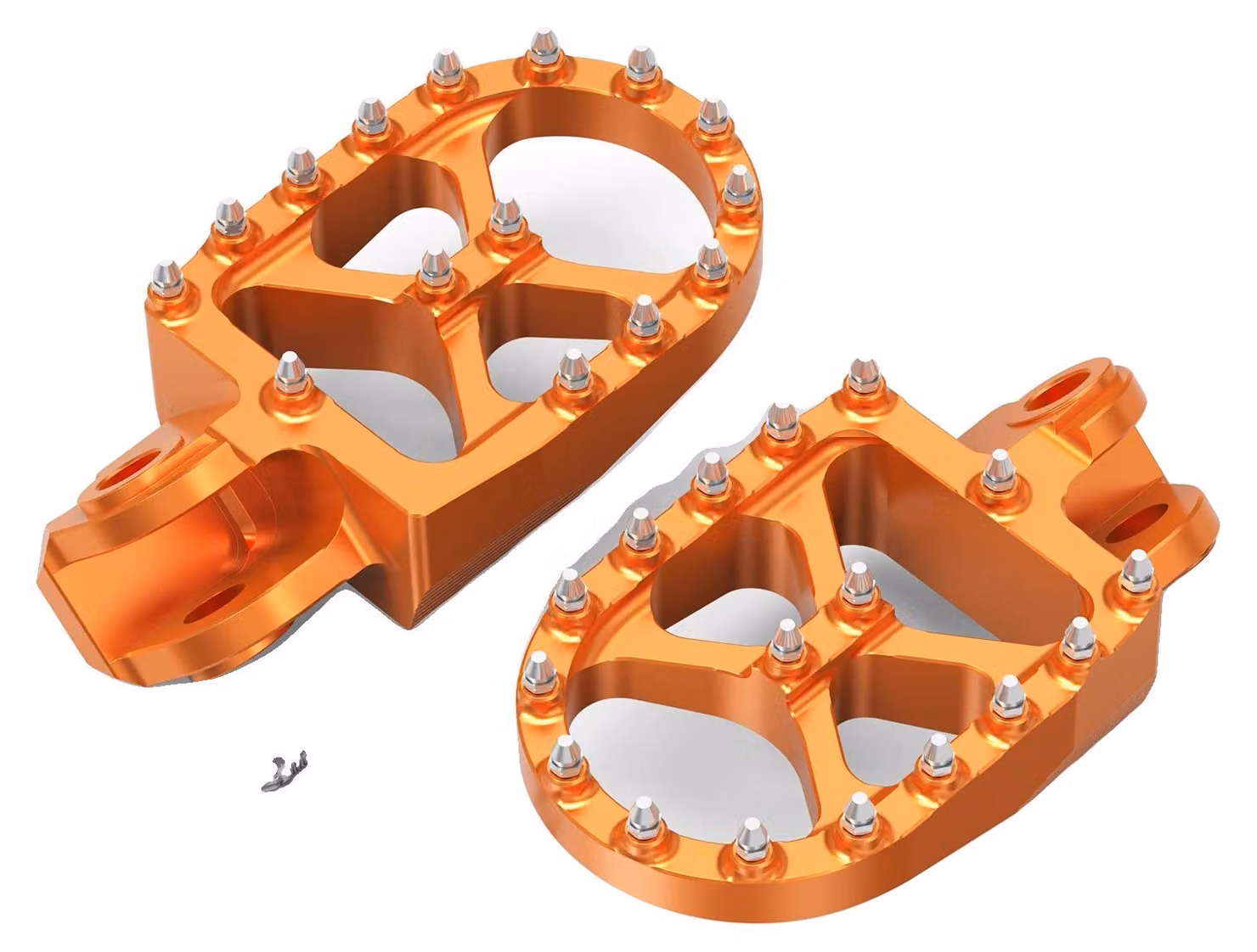Pedane per motocicletta, design ampio, materiali resistenti, colore arancione