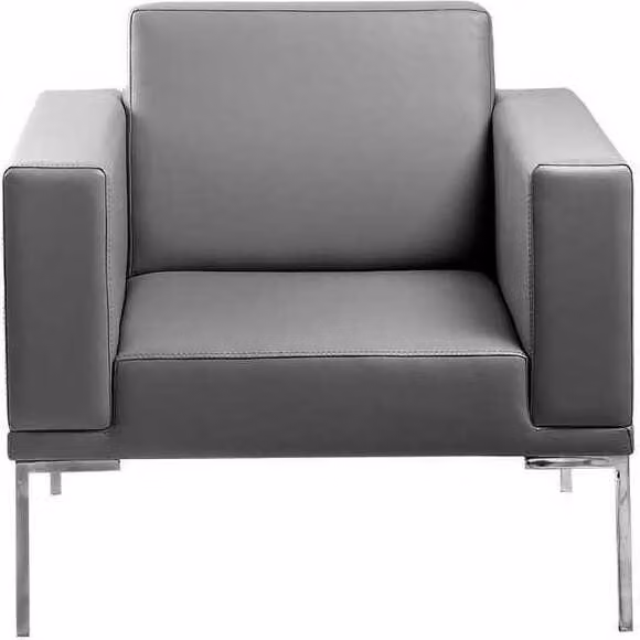 Grauer Fernsehsessel Designer Polstersessel Lehnsessel Relax Einsitzer