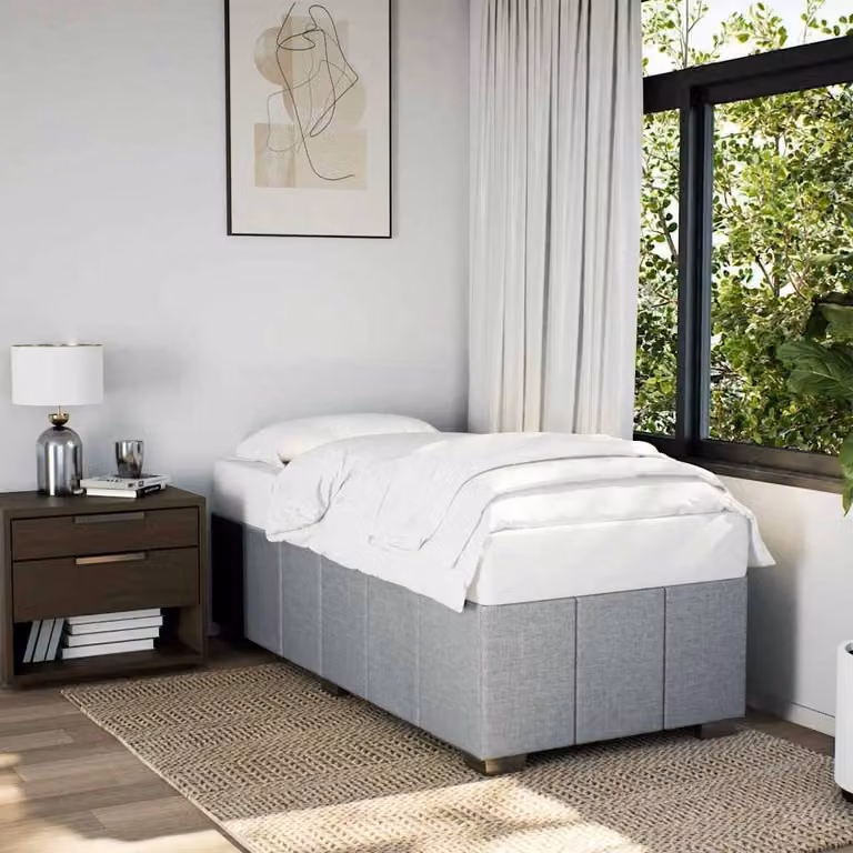 vidaXL Giroletto senza Materasso Grigio Chiaro L/P/H: 100 x 200 cm