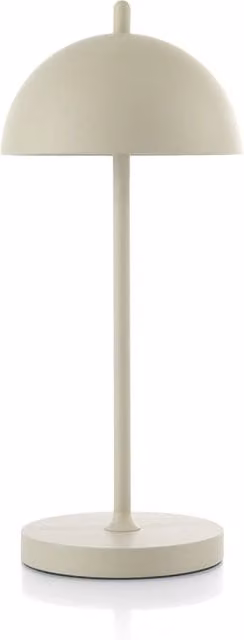 Lampada da tavolo ricaricabile LED dimmabile in metallo beige per esterno e interno