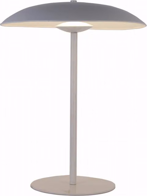 Lampada da tavolo Candellux LUND bianca in metallo con tecnologia LED 10,5W 3000K H: 34 cm, L: 41 cm, P: 42 cm