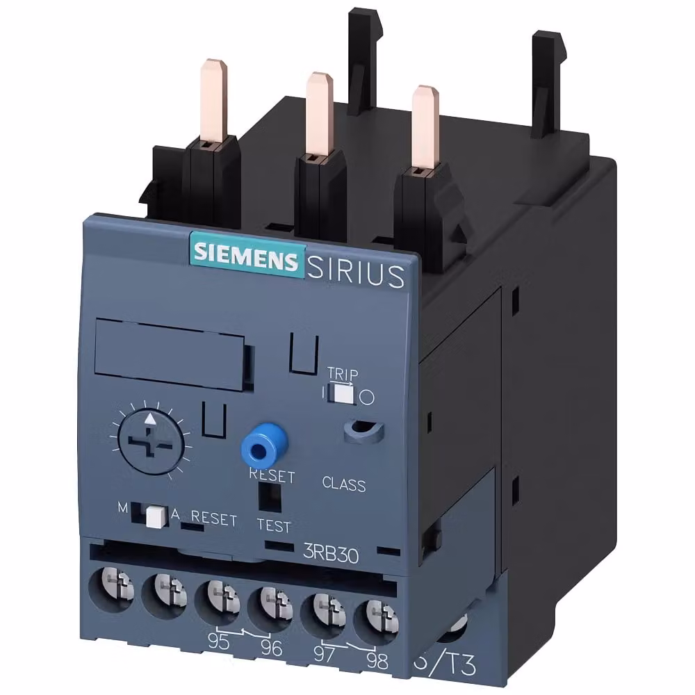 Relè di sovraccarico Siemens 1-4 A, protezione motore S0, Classe 20, montaggio su contattore 3RB30262PB0
