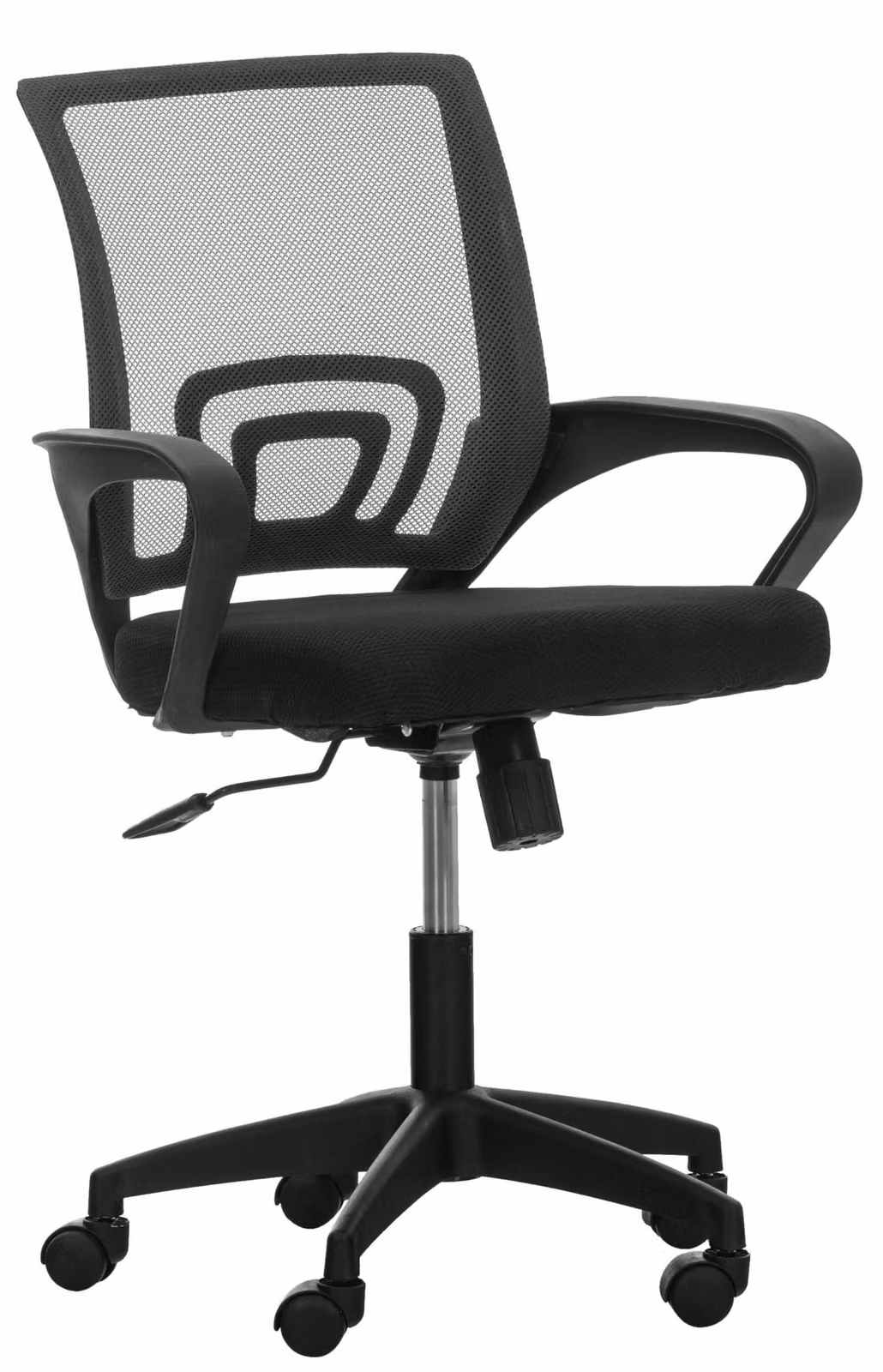 Sedia da ufficio CLP, modello Auburn, regolabile in altezza e girevole | Colore: nero