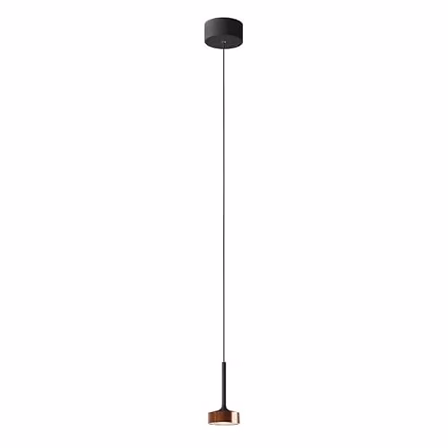 Hole Sospensione Nero/Rame LED 7W 38° IP20 3000K CRI90 - Lampada a sospensione di design in alluminio pressofuso per interni - Rossini Group
