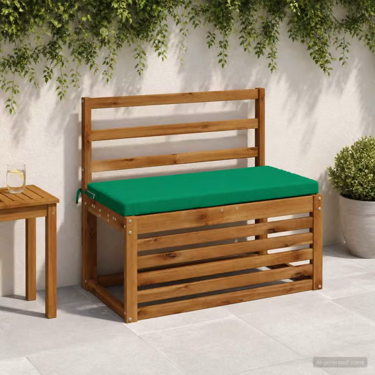 vidaXL Cuscino per panchina SOEST Verde, L 80 x P 40 x H 5 cm, in Poliestere con rivestimento rimovibile e resistente ai raggi UV