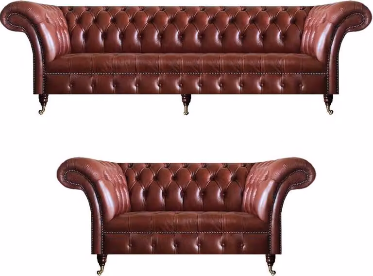 Wohnzimmer Moderne Leder Komplett Sofagarnitur 3+2 Sitzer Polstermöbel