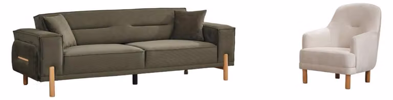 Sofagarnitur 3+1 Sitzer Garnitur Sofa Sofas Textil Sessel Luxus Couchen