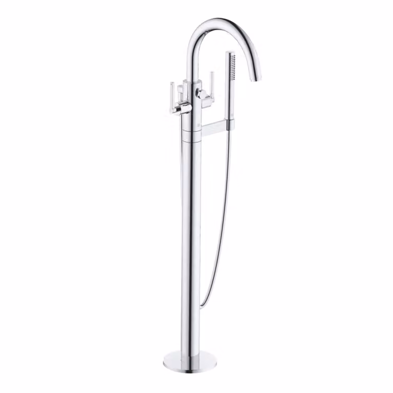 KLUDI NOVA FONTE PURISTIC Mitigeur de bain et de douche, montage sur pied pour baignoire en pose libre, 205900515, 205900515
