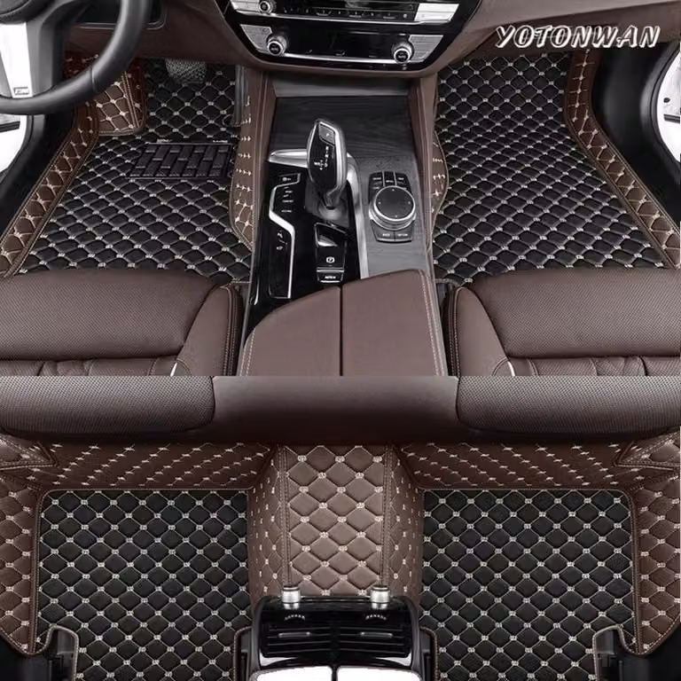Tappetini per auto, design lussuoso, perfetti per Skoda Kodiaq, set di 3 tappetini-17