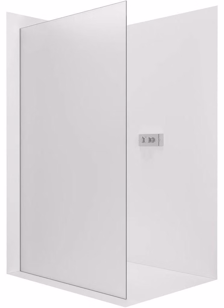 CERANO - Box doccia Walk-in Crystal L/P - 8 mm - sistema senza montanti - cromo, vetro smerigliato - 120x200 cm